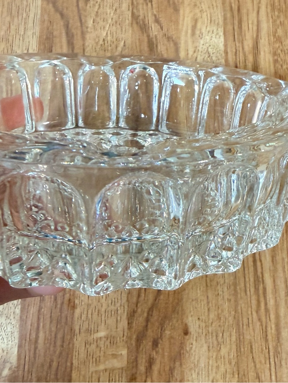 Vintage KIG Malaysia Glass Ashtray Heavy
Crystal Deep Column Cut 4 Rests - Picture 3 of 5